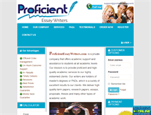 Tablet Screenshot of proficientessaywriters.com